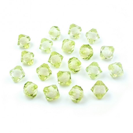 20 perles forme toupie en acrylique 13mmx12mm vert