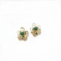 Lot de 2 petites pinces cheveux fleur transparentes - vert