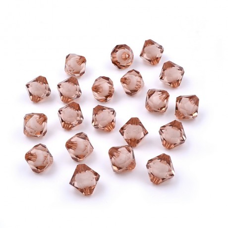 20 perles forme toupie en acrylique 13mmx12mm marron