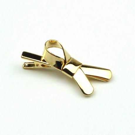 Pince cheveux 6cm noeud - doré