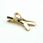 Pince cheveux 6cm noeud - doré