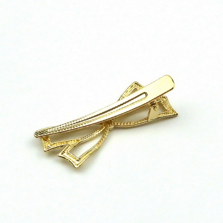 Pince cheveux noeud 6cm - doré