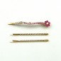 Lot de 3 pinces cheveux mèches fantaisie 5cm - doré