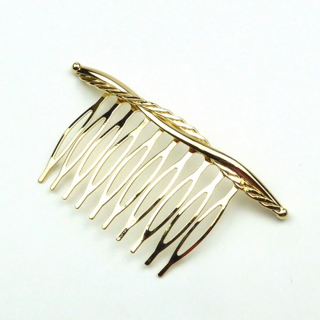 Peigne cheveux doré