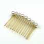 Peigne de côté perles 15 dents 6cm - doré Peigne de côté perles 15 dents 6cm - doré