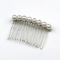 Peigne de côté perles 15 dents 6cm - argenté Peigne de côté perles 15 dents 6cm - argenté