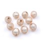 10 perles rondes craquelées 16mm en acrylique - champagne 10 perles rondes craquelées 16mm en acrylique - champagne