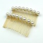 Peigne de côté perles 20 dents 8cm - doré