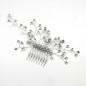 Peigne de côté strass mariage cérémonie - argenté