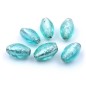 6 grosses perles ovales craquelées 28mmx16mm en acrylique - bleu 6 grosses perles ovales craquelées 28mmx16mm en acrylique - bleu