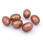6 grosses perles ovales craquelées 28mmx21mm en acrylique - marron 6 grosses perles ovales craquelées 28mmx21mm en acrylique - marron