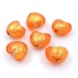 6 grosses perles coeur craquelées 28mmx22mm en acrylique - orange 6 grosses perles coeur craquelées 28mmx22mm en acrylique - orange