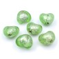 6 grosses perles coeur craquelées 28mmx22mm en acrylique - vert 6 grosses perles coeur craquelées 28mmx22mm en acrylique - vert