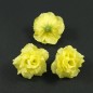 Lot de 10 fleurs artificielles sans tige diam. 40mm - jaune