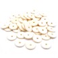 50 perles plates rondelles intercalaires en acrylique - ivoire 50 perles plates rondelles intercalaires en acrylique - ivoire