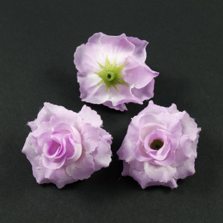 Lot de 10 fleurs artificielles sans tige diam. 40mm - mauve
