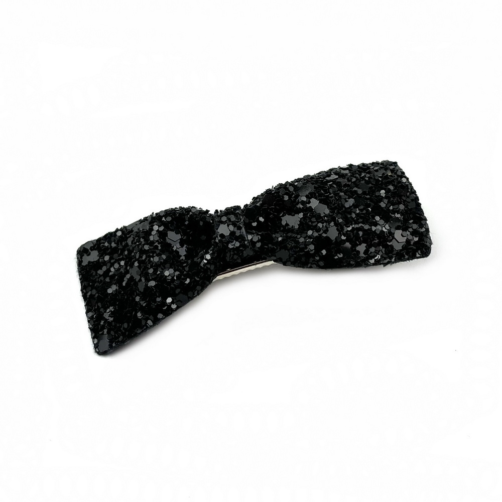Pince clip cheveux noeud paillette 6.5cm