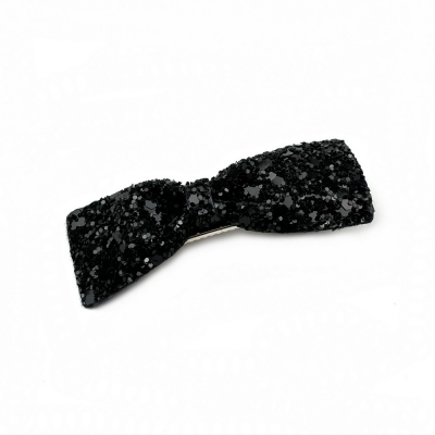 Pince clip cheveux noeud paillette 6.5cm