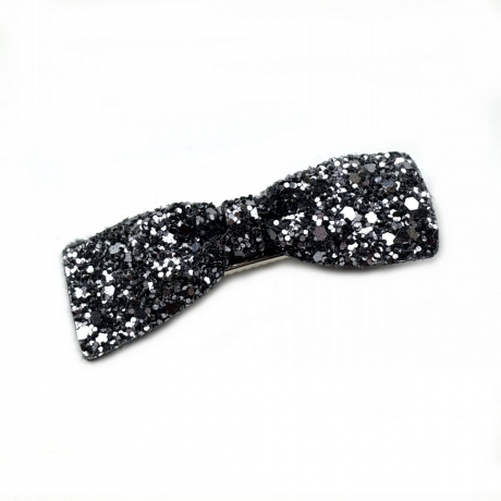 Pince clip cheveux noeud paillette 6.5cm