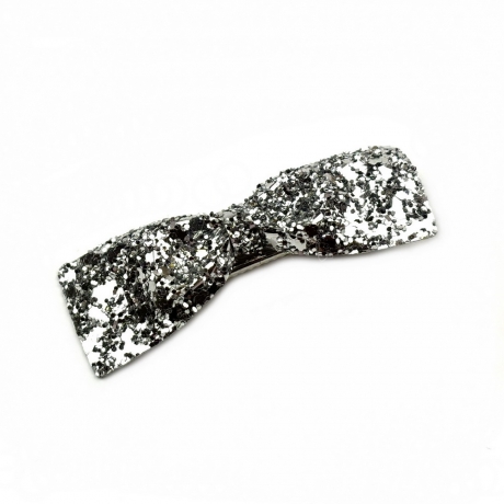 Pince clip cheveux noeud paillette 6.5cm