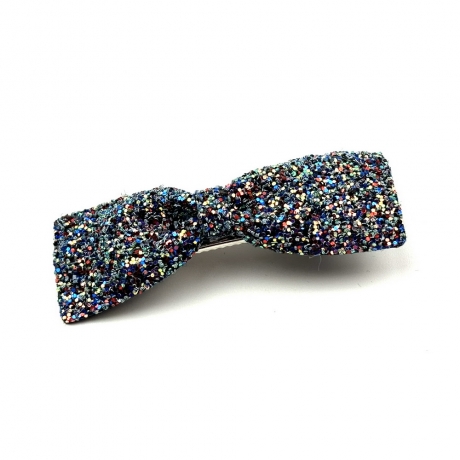 Pince clip cheveux noeud paillette 6.5cm