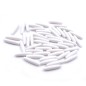 50 perles ovales longues en acrylique 27mmx6mm - blanc 50 perles ovales longues en acrylique 27mmx6mm - blanc