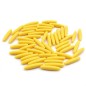 50 perles ovales longues en acrylique 27mmx6mm - jaune 50 perles ovales longues en acrylique 27mmx6mm - jaune