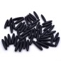 50 perles ovales longues en acrylique 27mmx6mm - noir 50 perles ovales longues en acrylique 27mmx6mm - noir