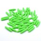 50 perles ovales longues en acrylique 27mmx6mm - vert