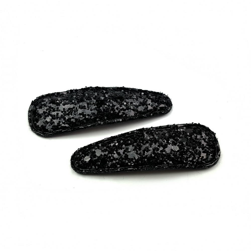 Lot de 2 pinces cheveux clic clac paillette 6cm