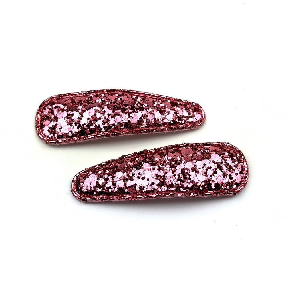 Lot de 2 pinces cheveux clic clac paillette 6cm Lot de 2 pinces cheveux clic clac paillette 6cm