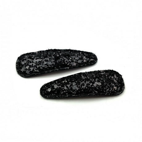 Lot de 2 pinces cheveux clic clac paillette 6cm