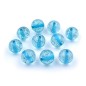 10 perles rondes craquelées en acrylique 16mm - bleu 10 perles rondes craquelées en acrylique 16mm - bleu