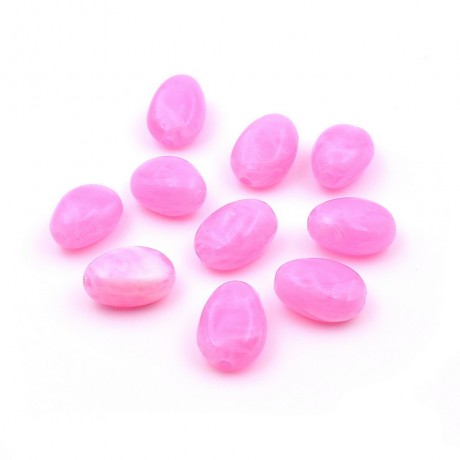 10 perles acrylique forme goutte 18mmx13mm rose