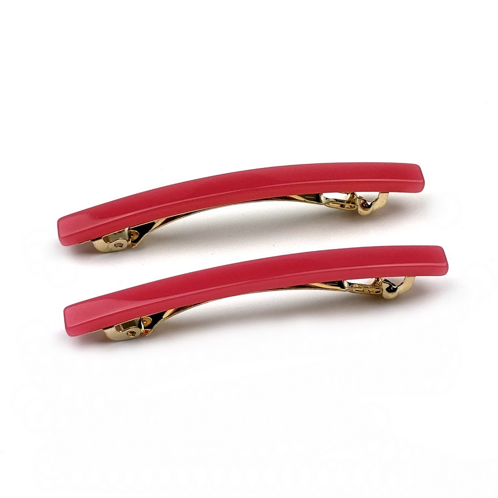 Lot de 2 barrettes cheveux fine fait main 7cm Lot de 2 barrettes cheveux fine fait main 7cm