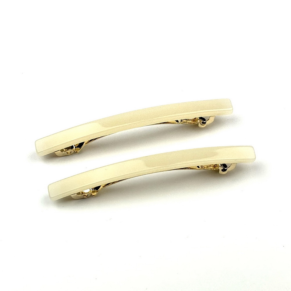 Lot de 2 barrettes cheveux fine fait main 7cm Lot de 2 barrettes cheveux fine fait main 7cm