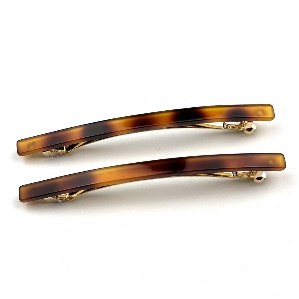 Lot de 2 barrettes cheveux fine fait main 9cm Lot de 2 barrettes cheveux fine fait main 9cm