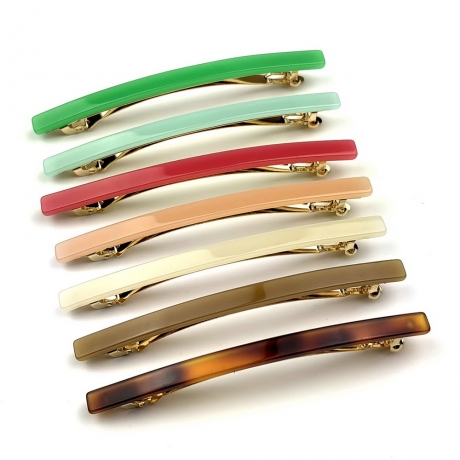 Lot de 2 barrettes cheveux fine fait main 9cm