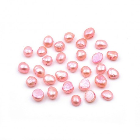 30 perles d'eau douce nacré irrégulière 6-9mm - rose