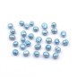 30 perles d'eau douce nacré irrégulière 6-9mm - bleu