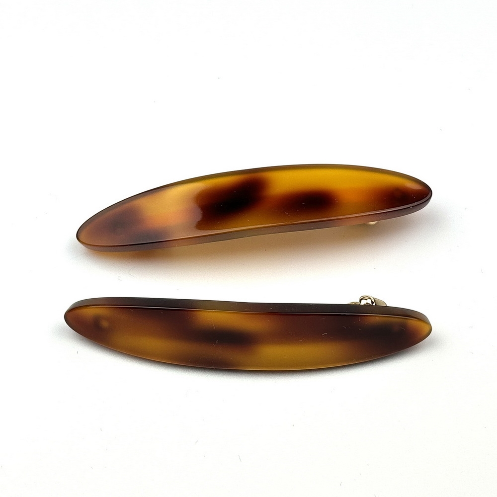 Lot de 2 barrettes cheveux ovale fait main 7cm