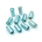 10 perles cylindriques polyrésine 18mmx10mm - bleu 10 perles cylindriques polyrésine 18mmx10mm - bleu
