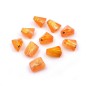 10 perles polygonales polyrésine 14mmx12mm - orange 10 perles polygonales polyrésine 14mmx12mm - orange