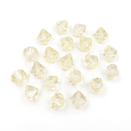20 perles forme toupie en acrylique 14mmx15mm beige