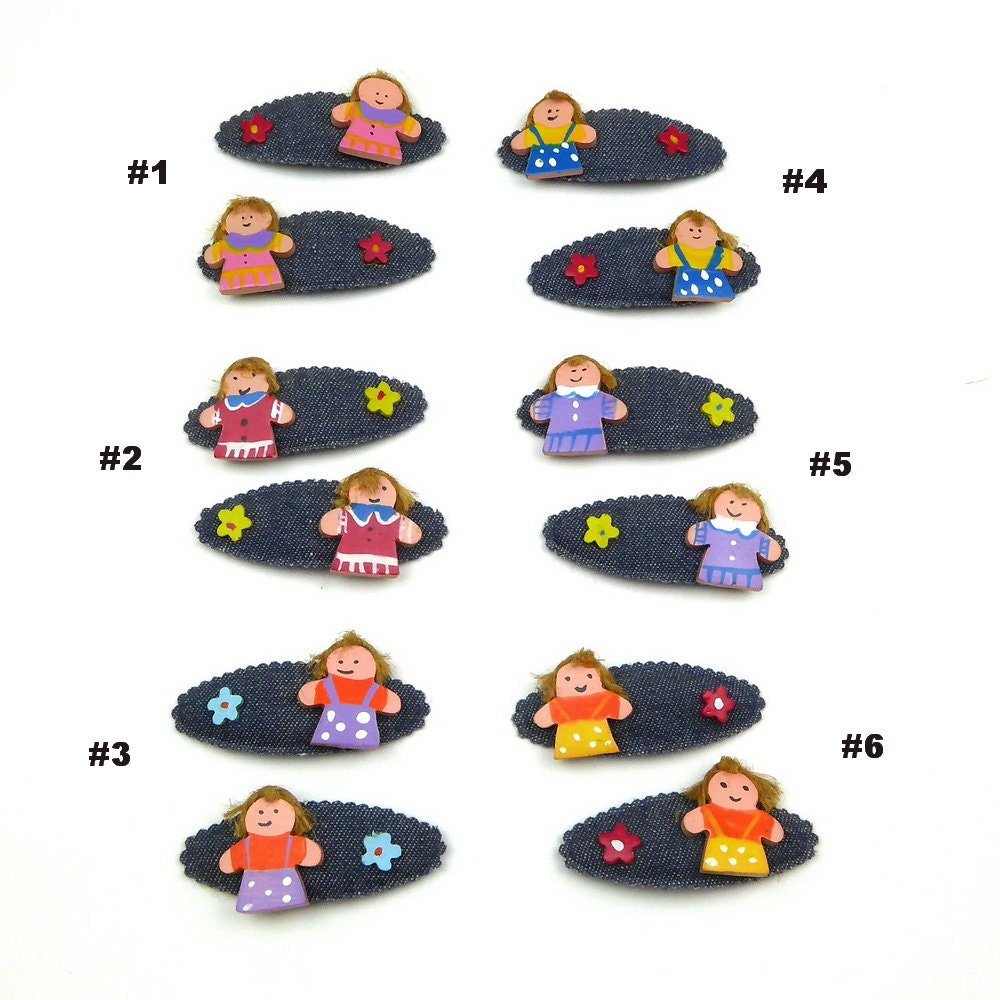 Lot de 2 clic clac enfant jean poupée