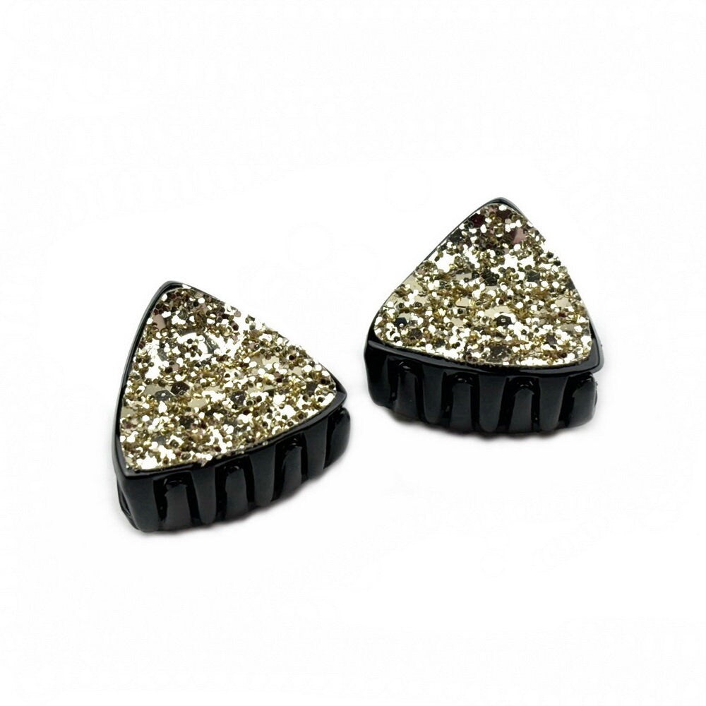 Lot de 2 Pinces cheveux paillette triangulaire