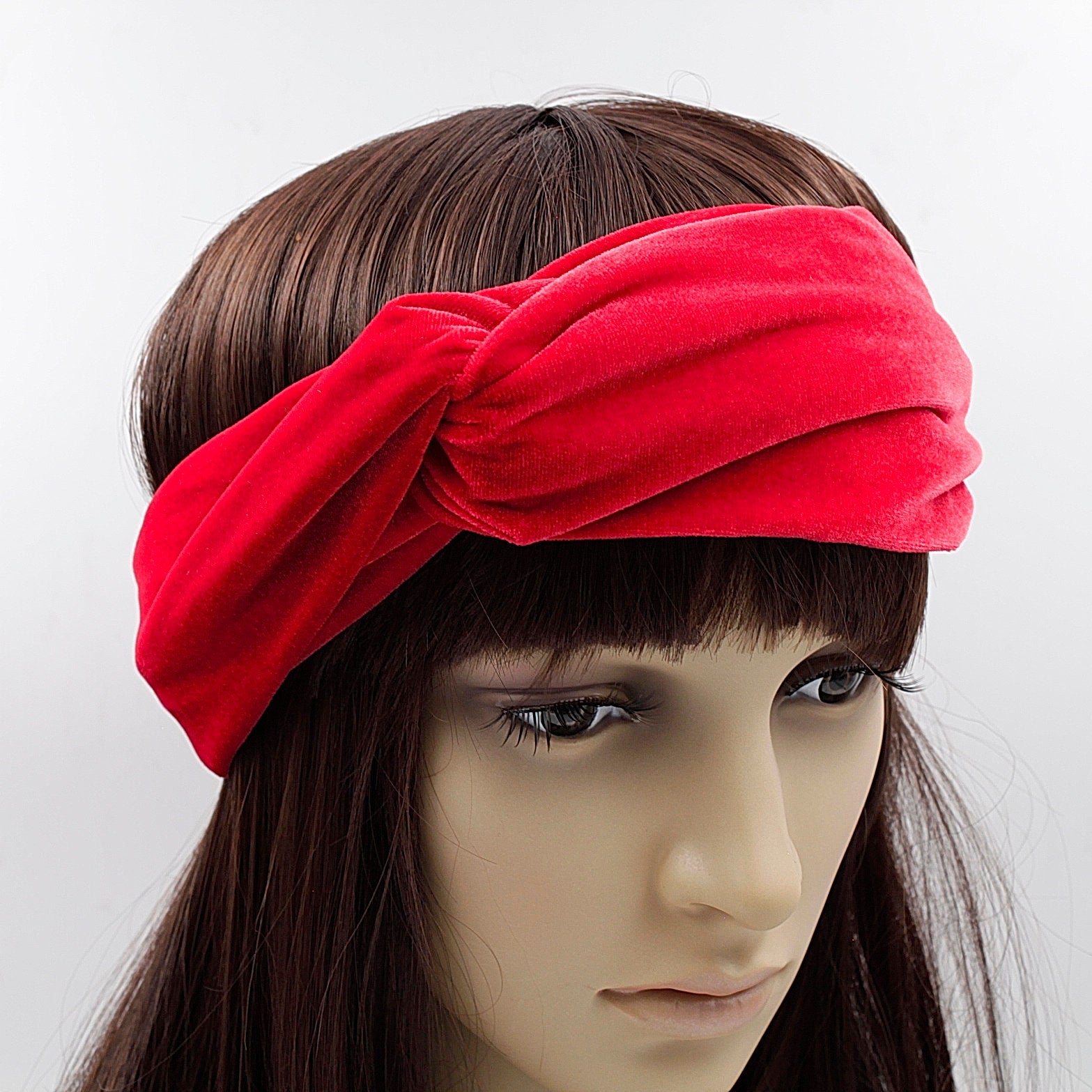 Bandeau cheveux headband croisé en velours