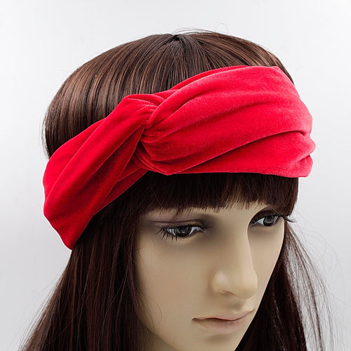 Bandeau cheveux headband croisé en velours