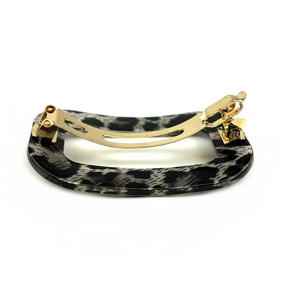 Barrette Cheveux Ajourée Léopard 7cm