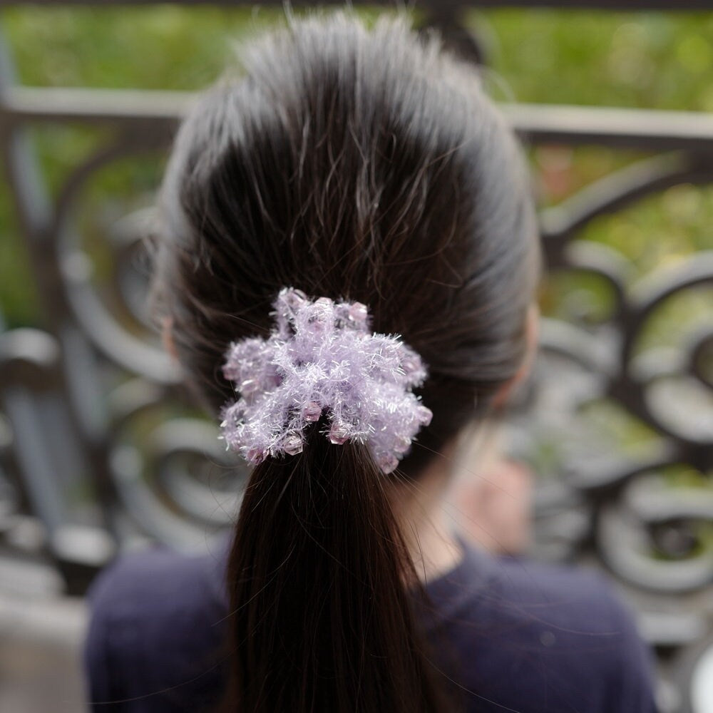 Elastique chouchou cheveux brillant perlé